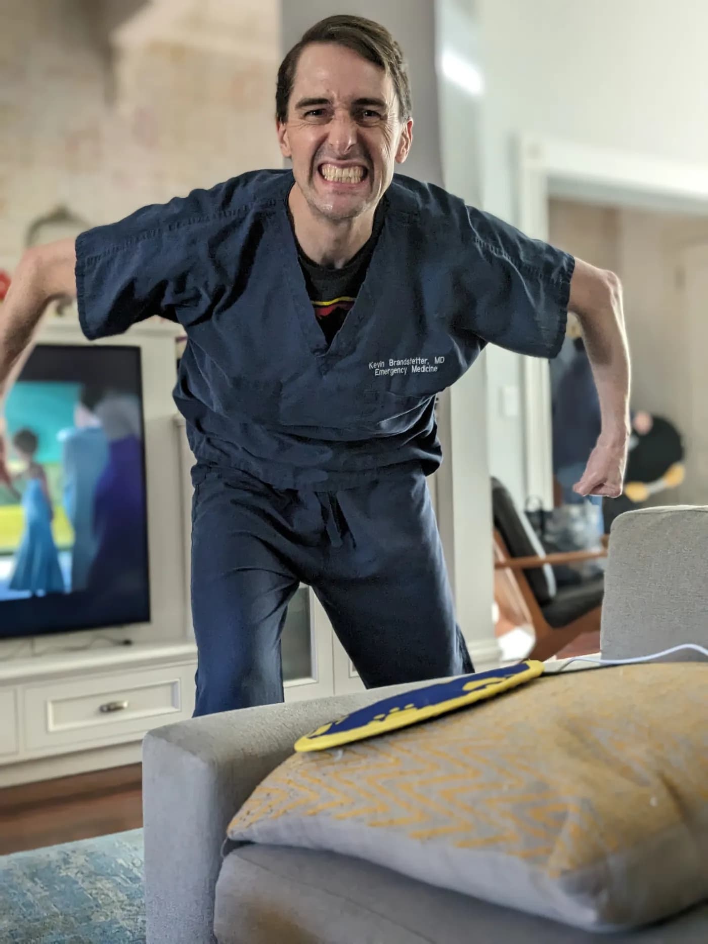 Dr. Kevin Brandstetter in his emergency medicine scrubs